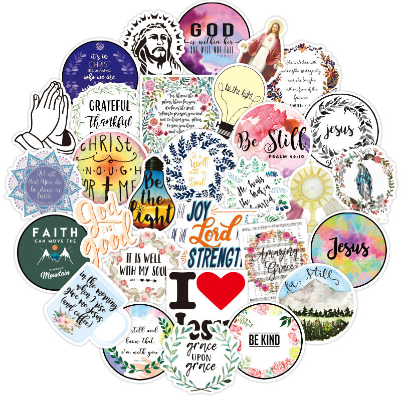 Jesus Christian Faith Quotes Stickers