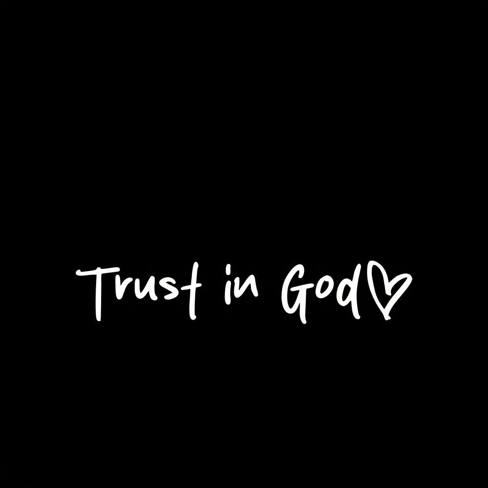 Trust In God Rear View Mirror Sticker