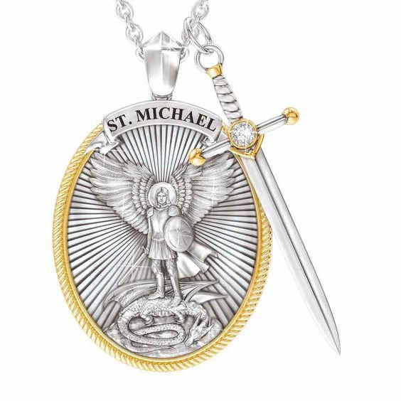 Saint Michael The Archangel Medal - Patron Saints Medal Necklace