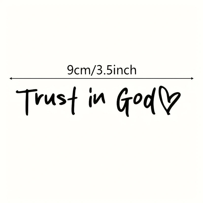 Trust In God Rear View Mirror Sticker